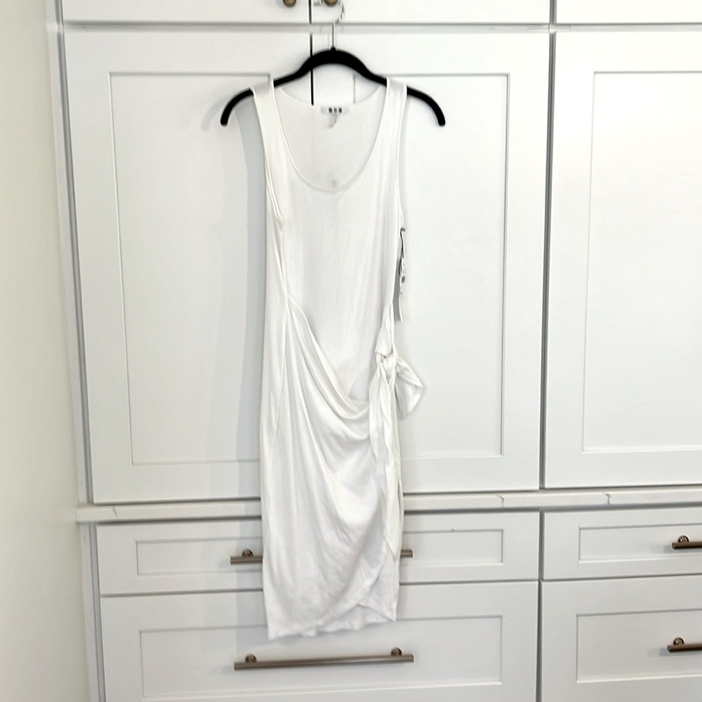 Three Dots white tee shirt tank dress NWT